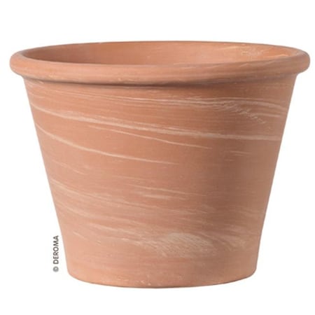 Deroma Deroma 225958 6.7 x 5 in. Round Duo Planter; White - Pack of 16 225958